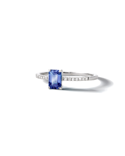 SLAETS Jewellery Mini Ring Blue Sapphire and Diamonds, 18Kt Gold (horloges)